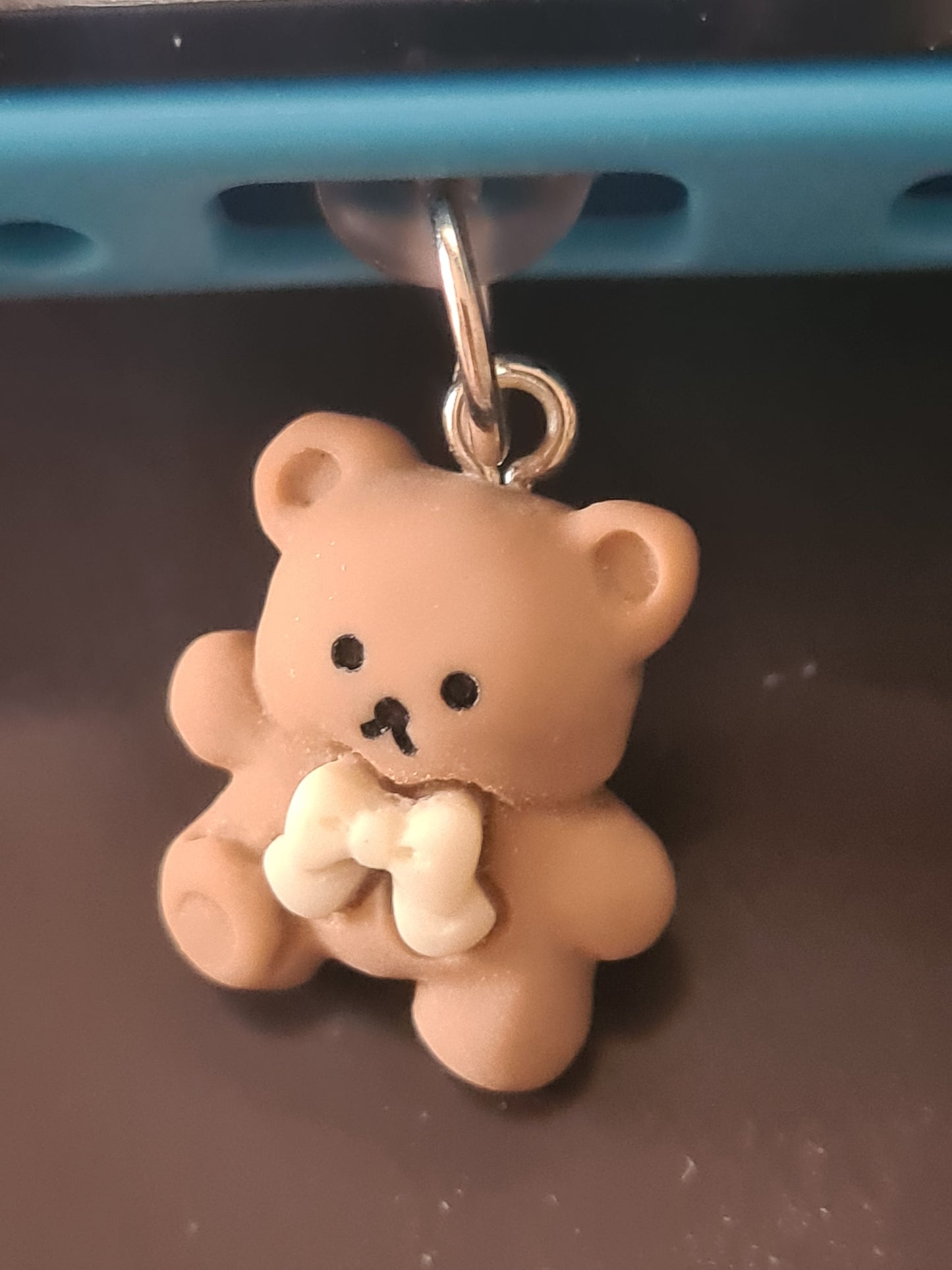 Teddy bear phone charm