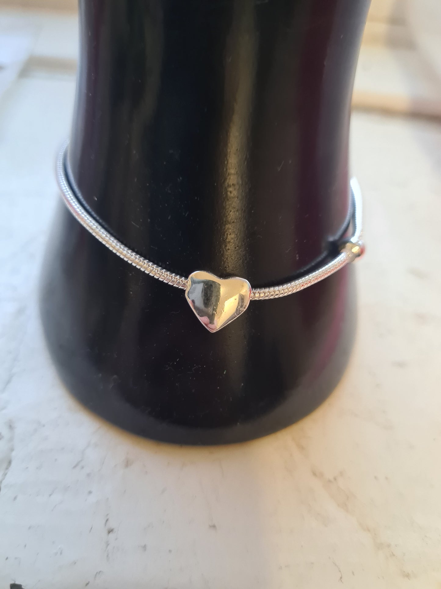 Silver snake heart