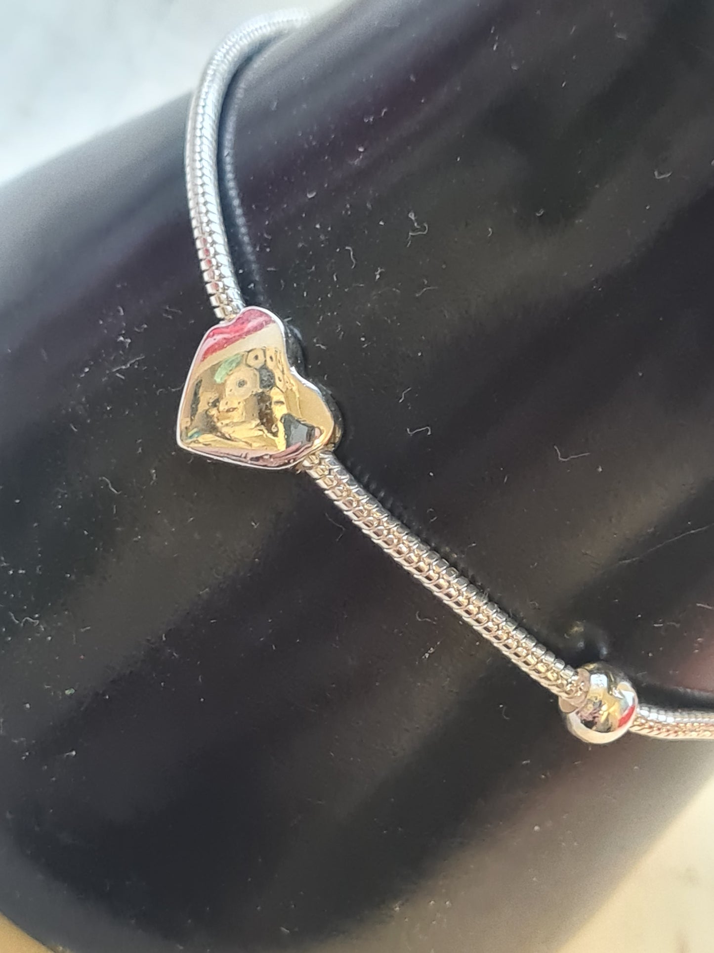 Silver snake heart
