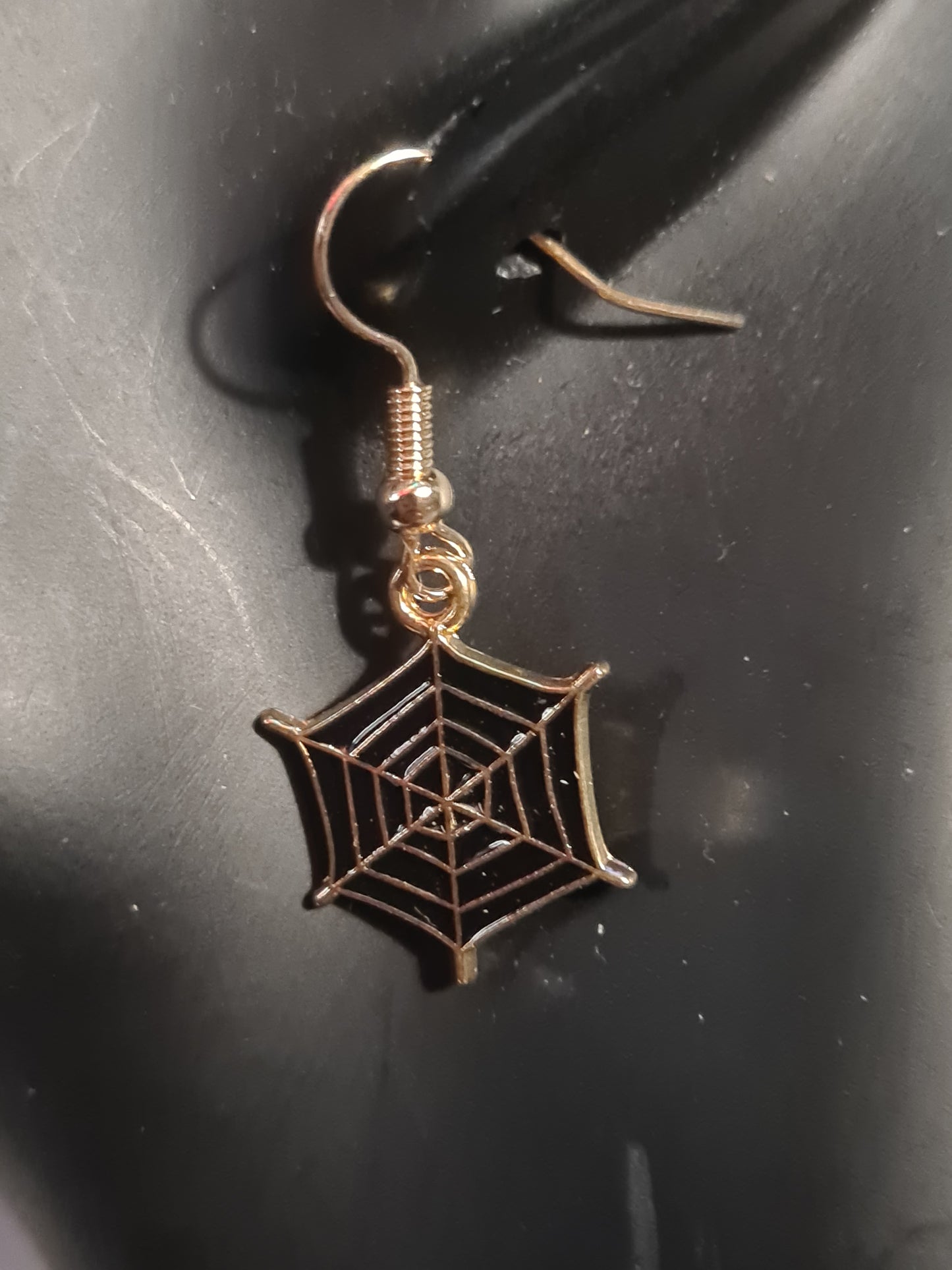Spider web earrings
