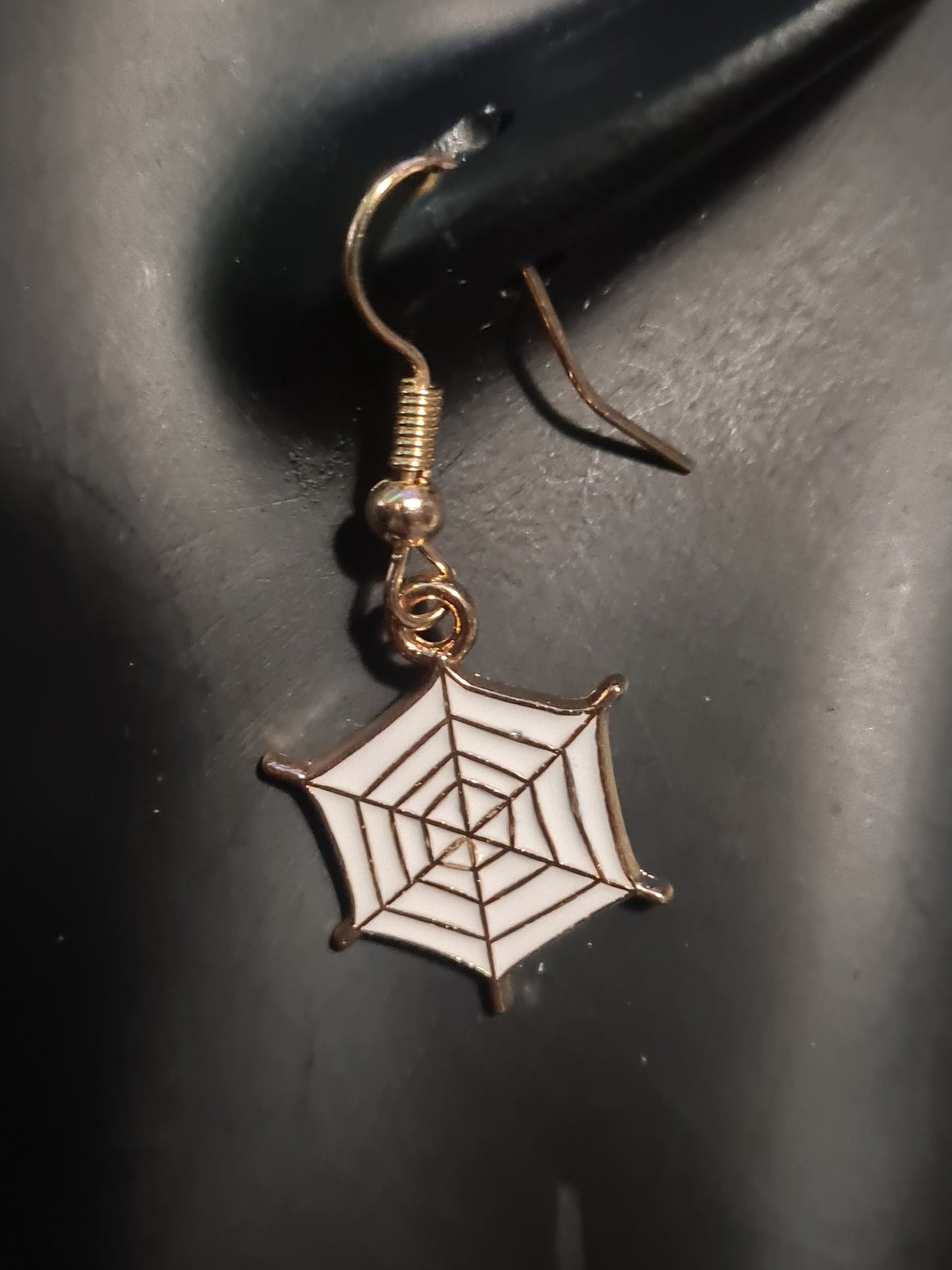 Spider web earrings