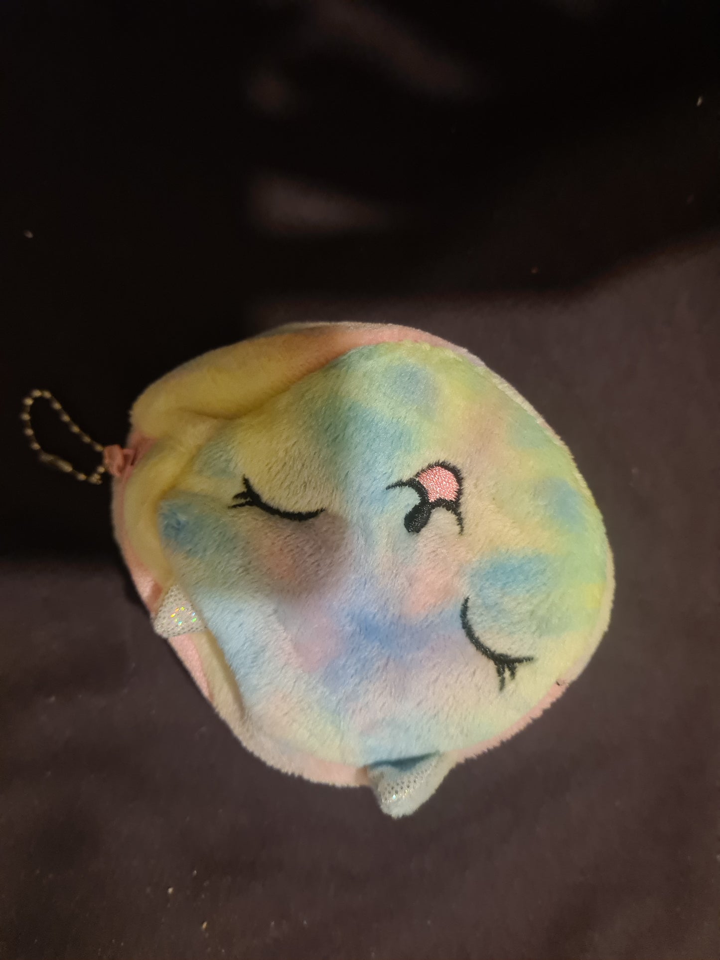 Plush tie dye kids cat purse