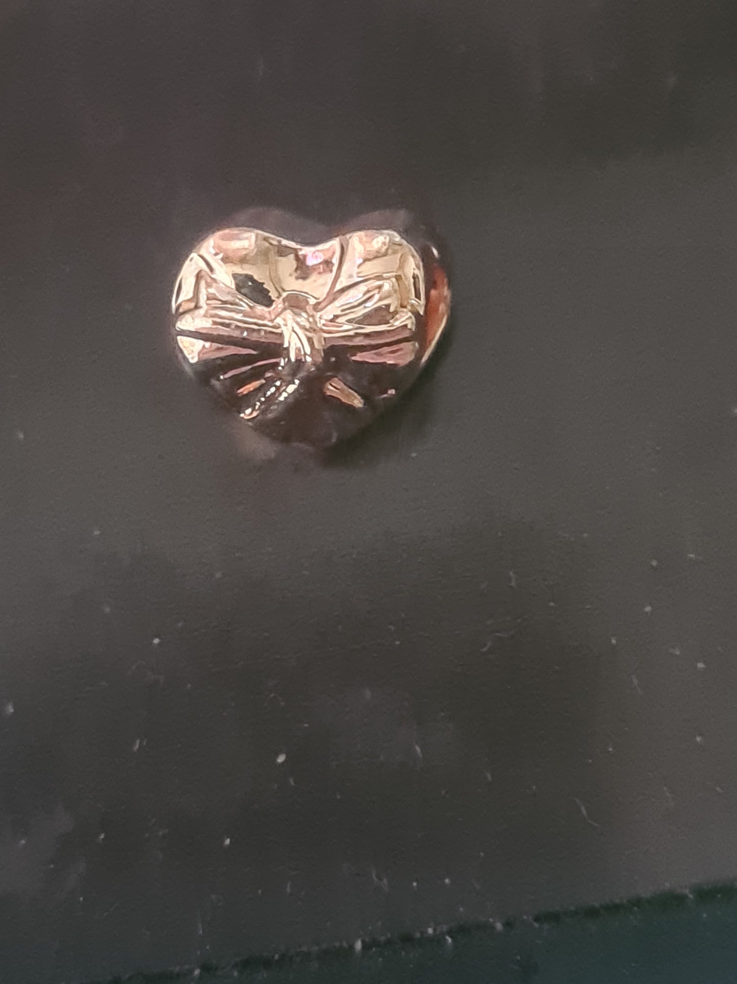 Heart rose gold bow