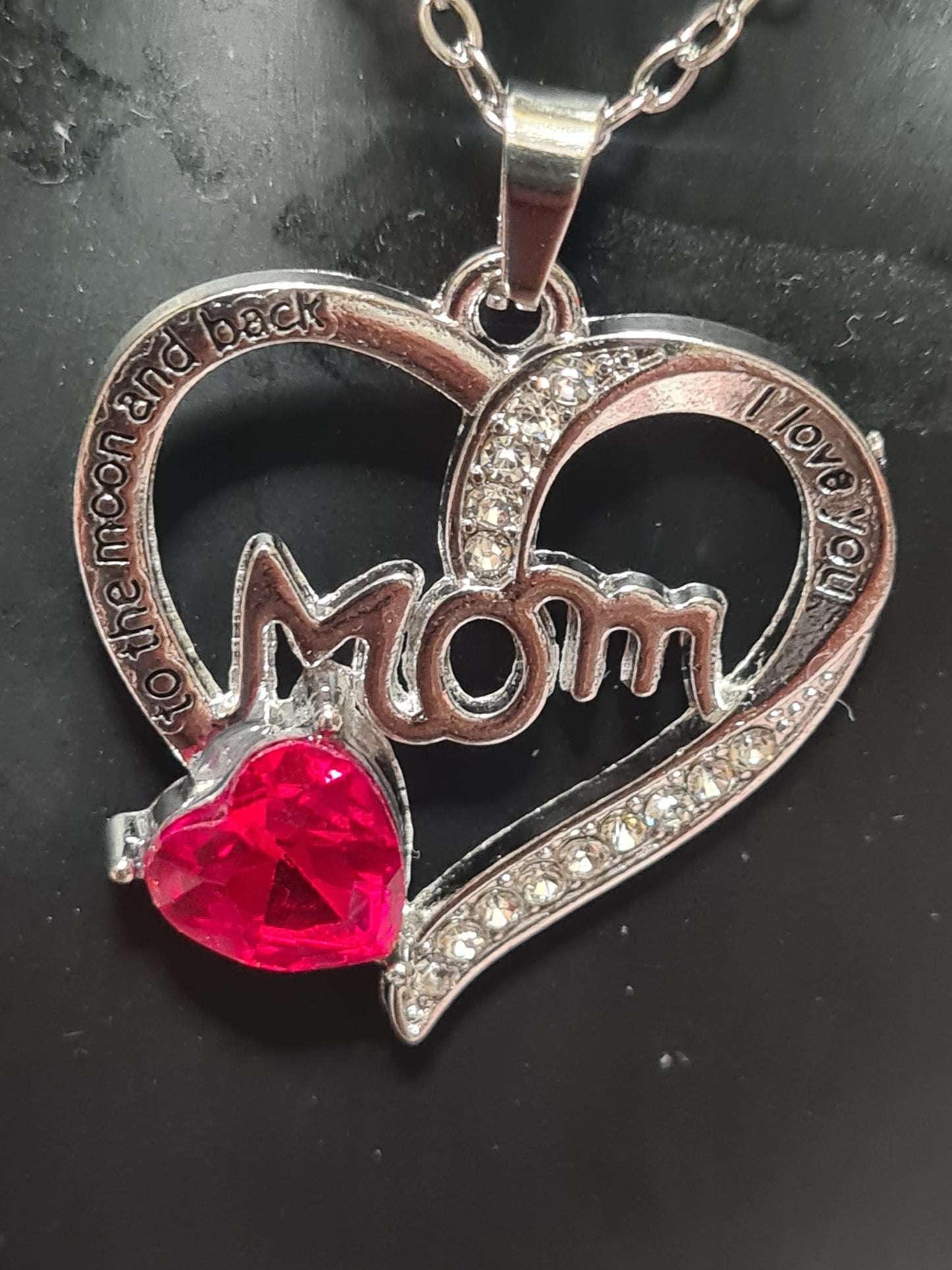 Mom i love you to the moon and back necklace