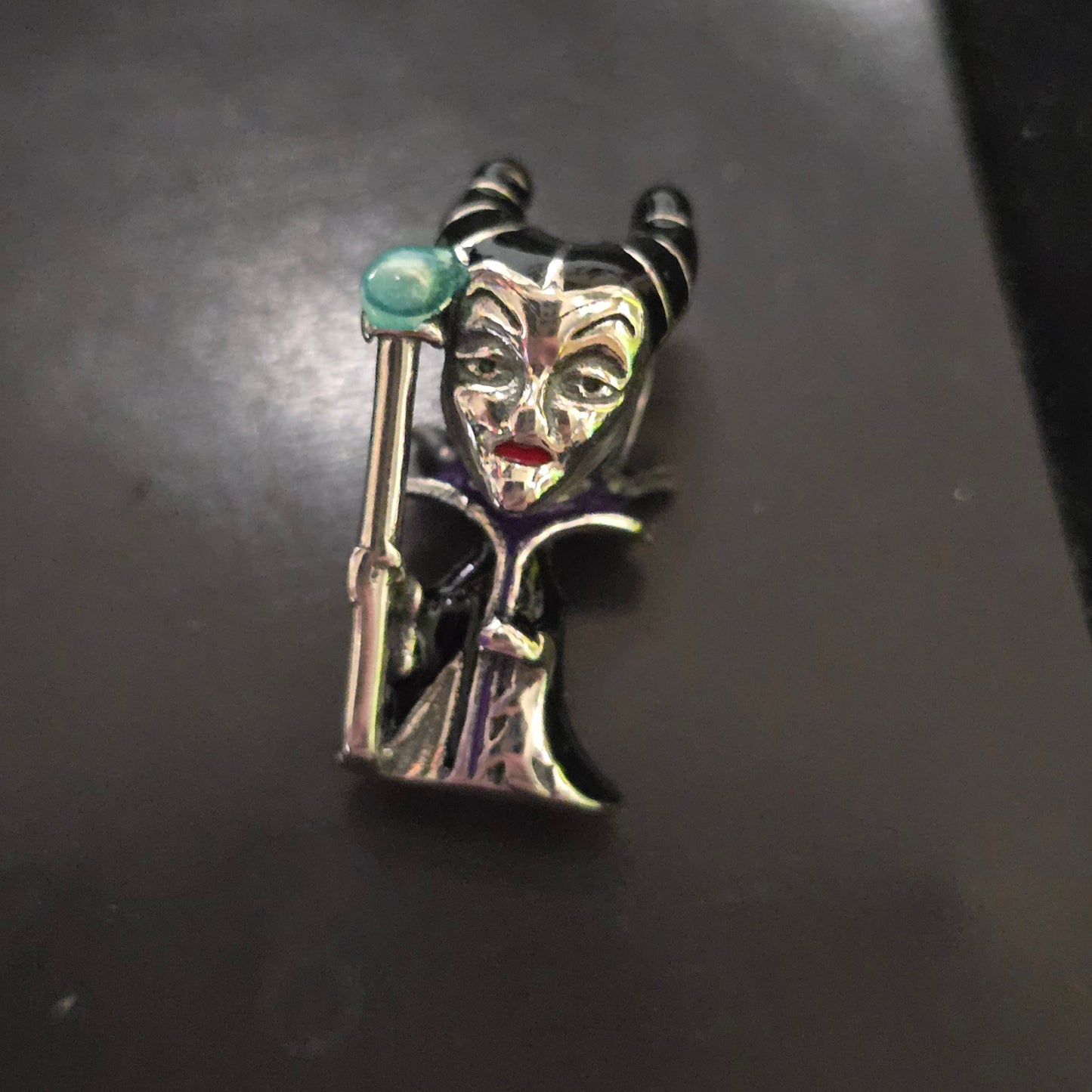 Maleficent glow in the dark disney Villain Pandora charm
