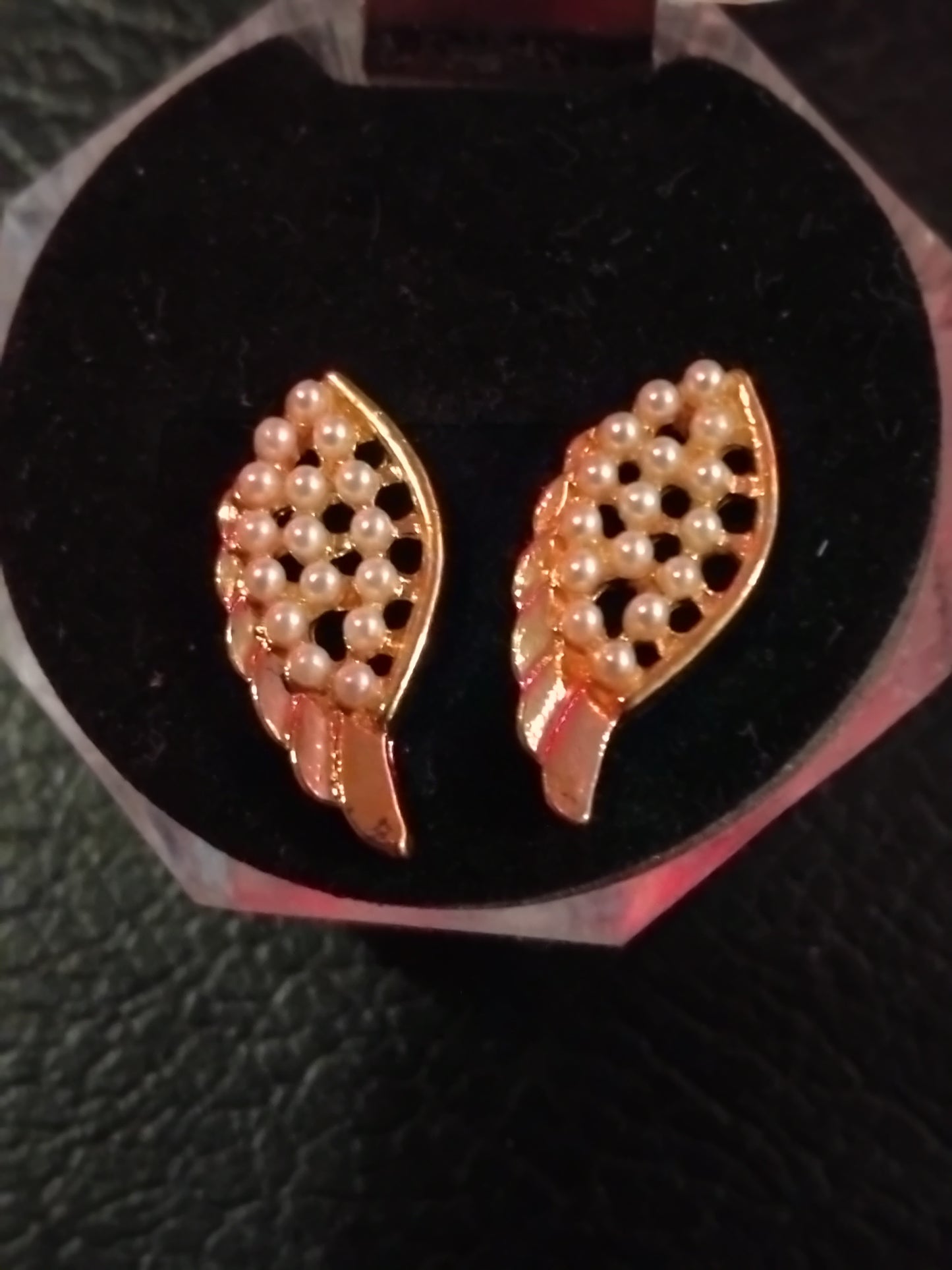 Gold wing earrings