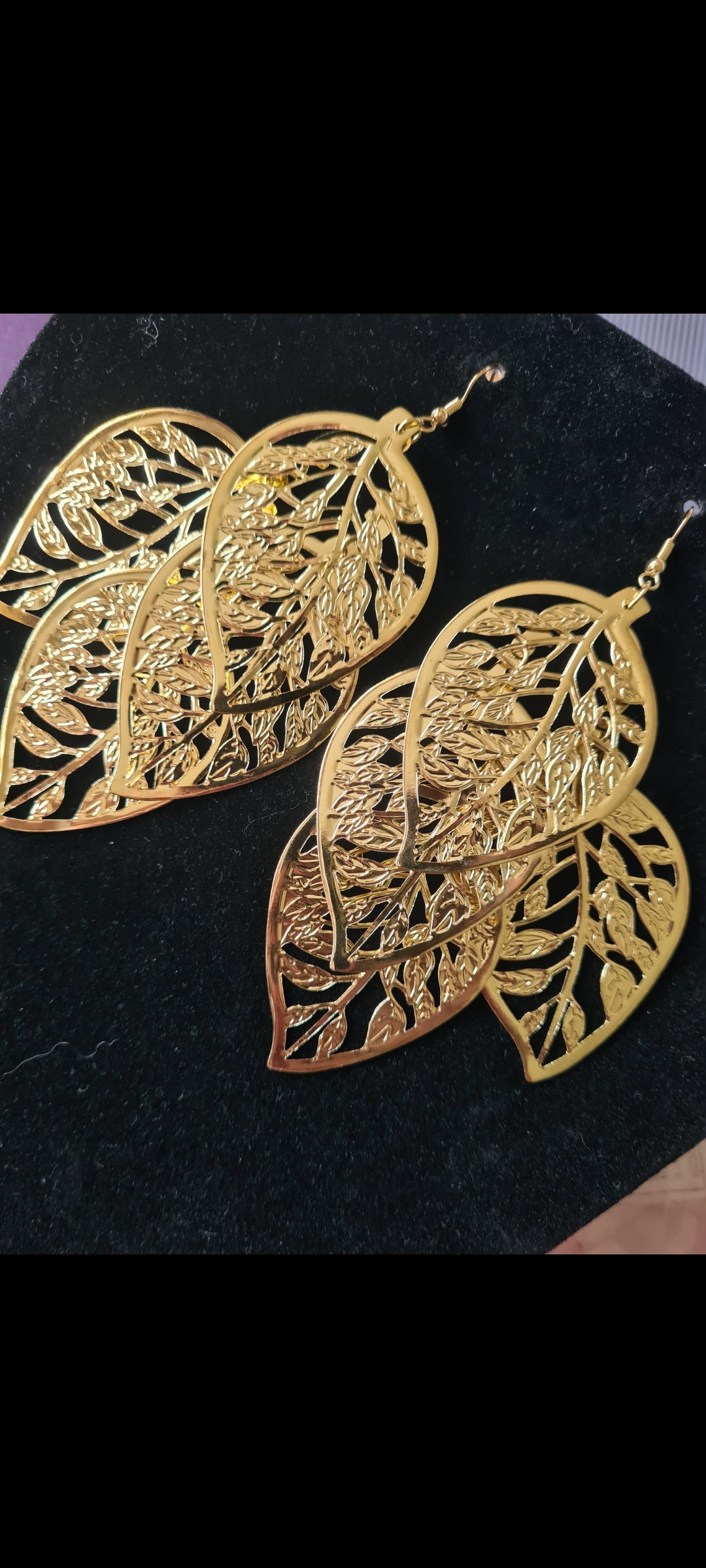 Extra large over the top leaf earings