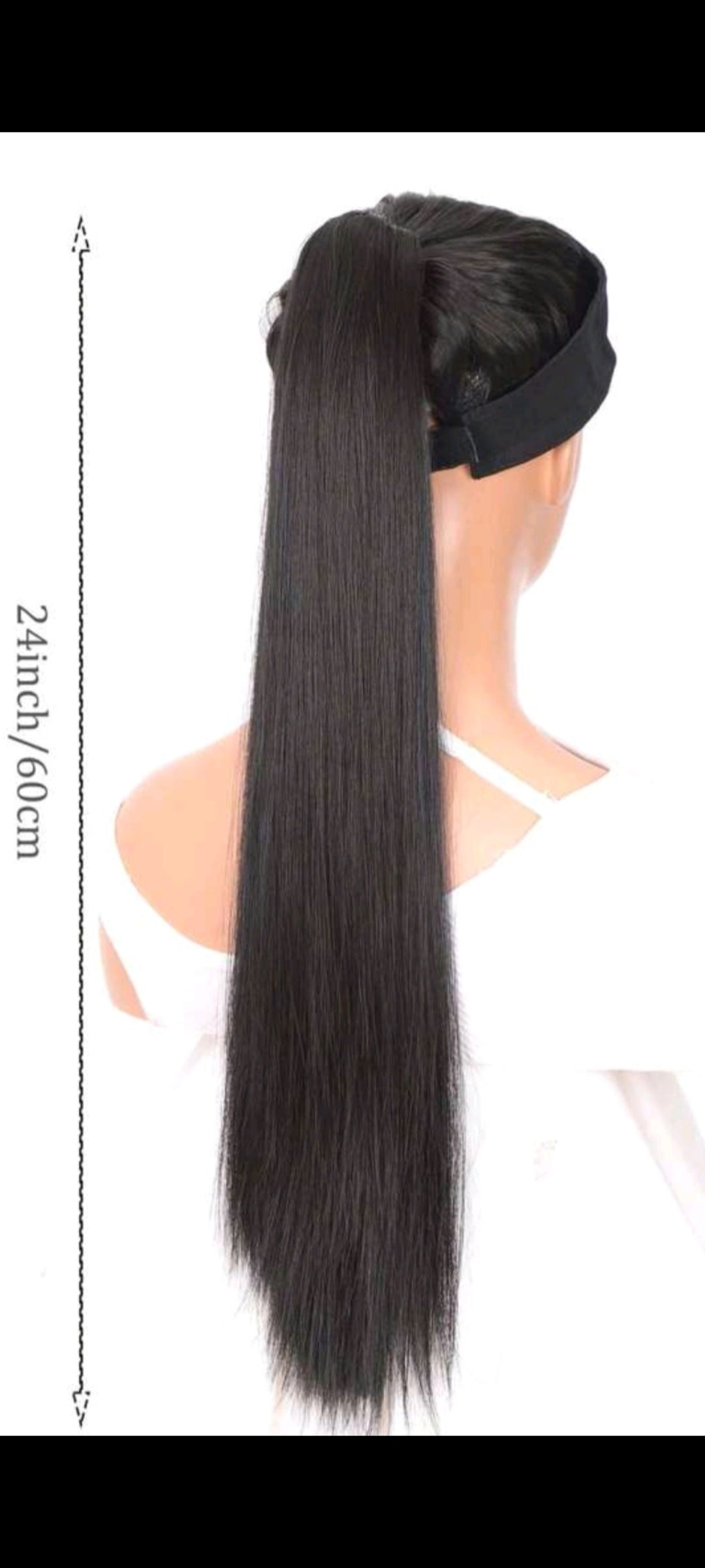 Black straight clip