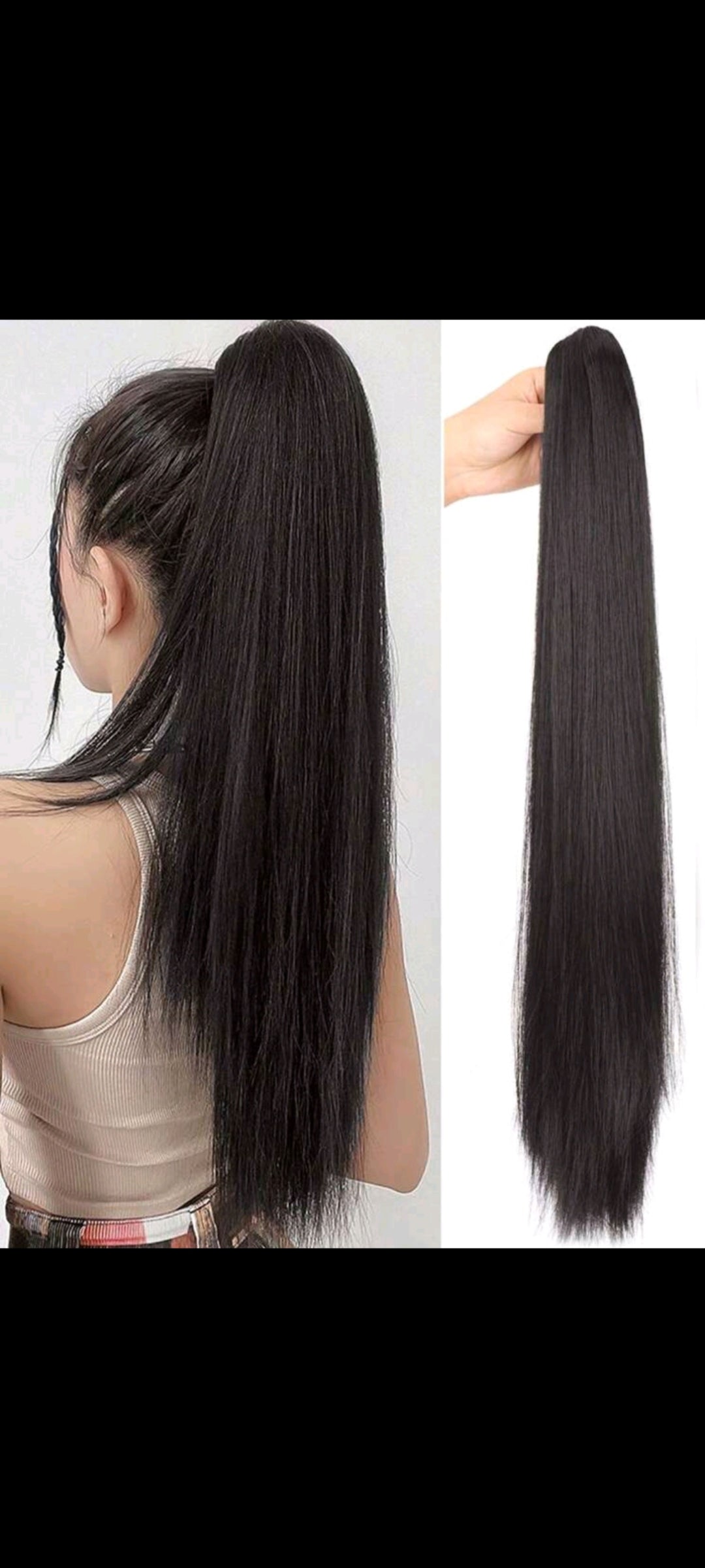 Black straight clip