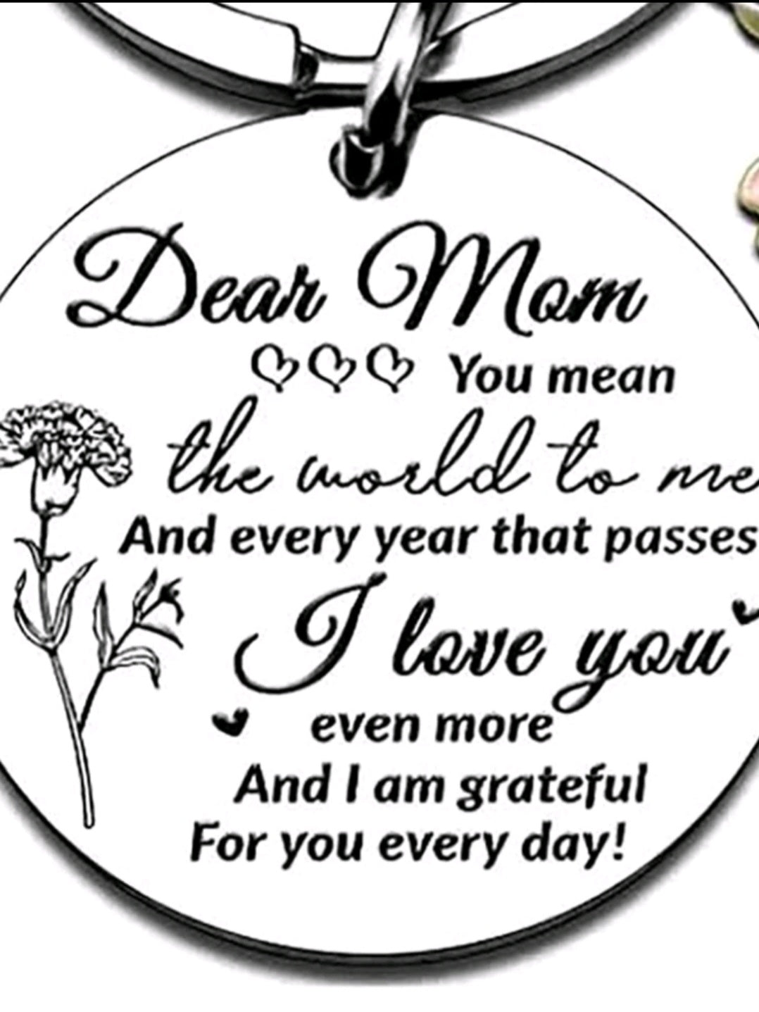 Mum flower keyring