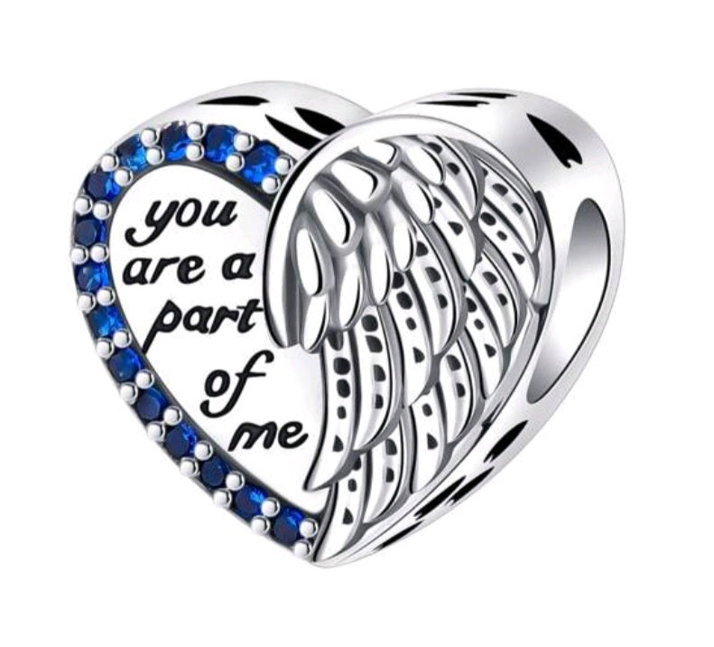 Part of me angel wing charm