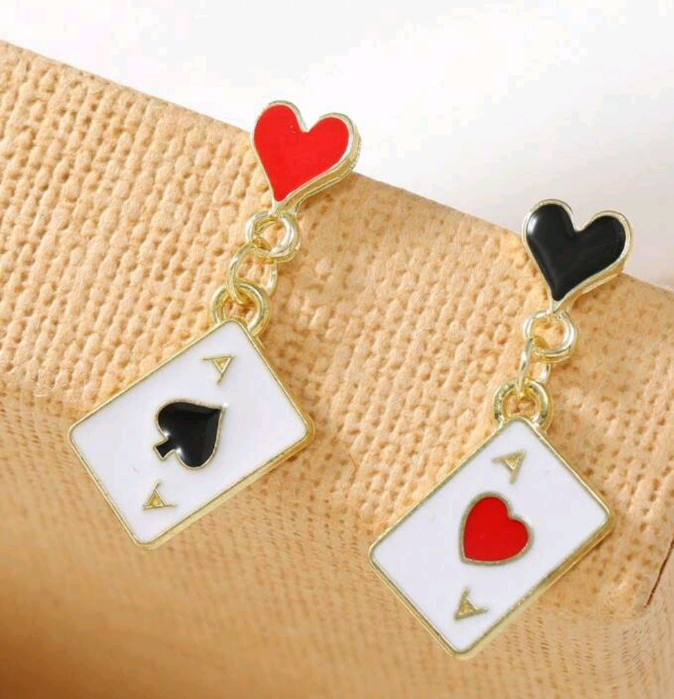 Game card earrings