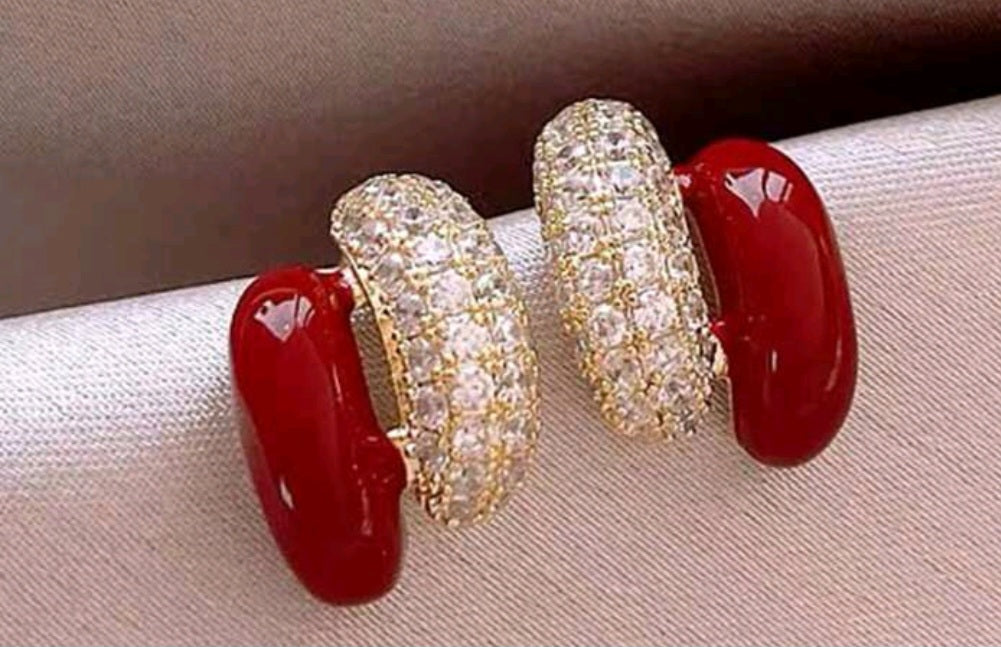 Red and gold hoop