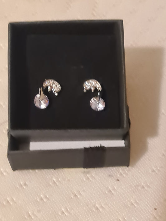 Dolphin stud earrings