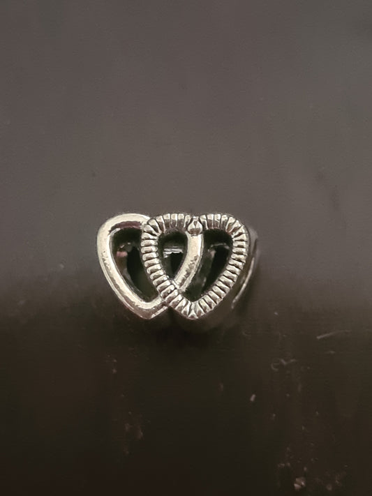 Double heart charm