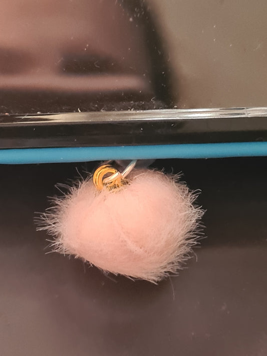 Pompom phone charm