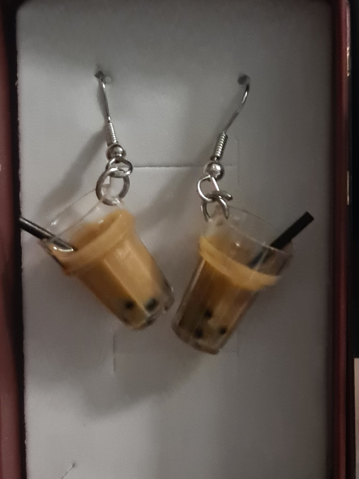 Glass drink earrings