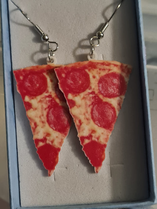 Pizza earrings