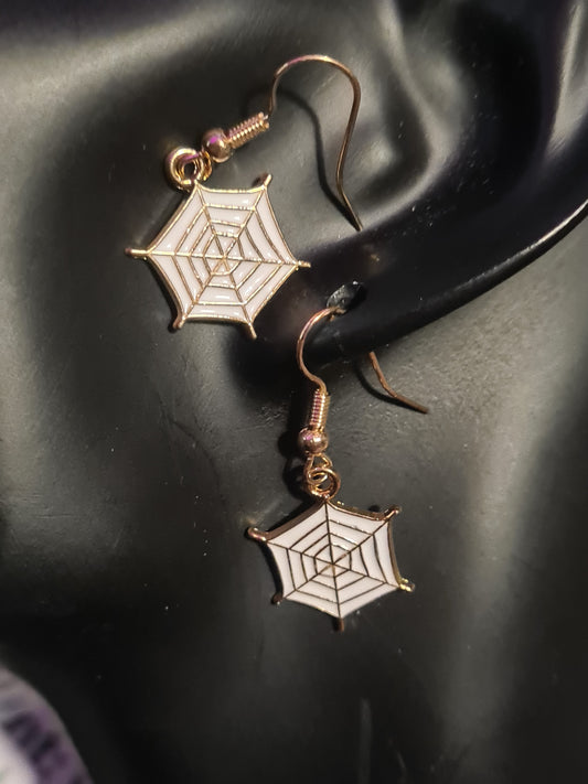 Spider web earrings