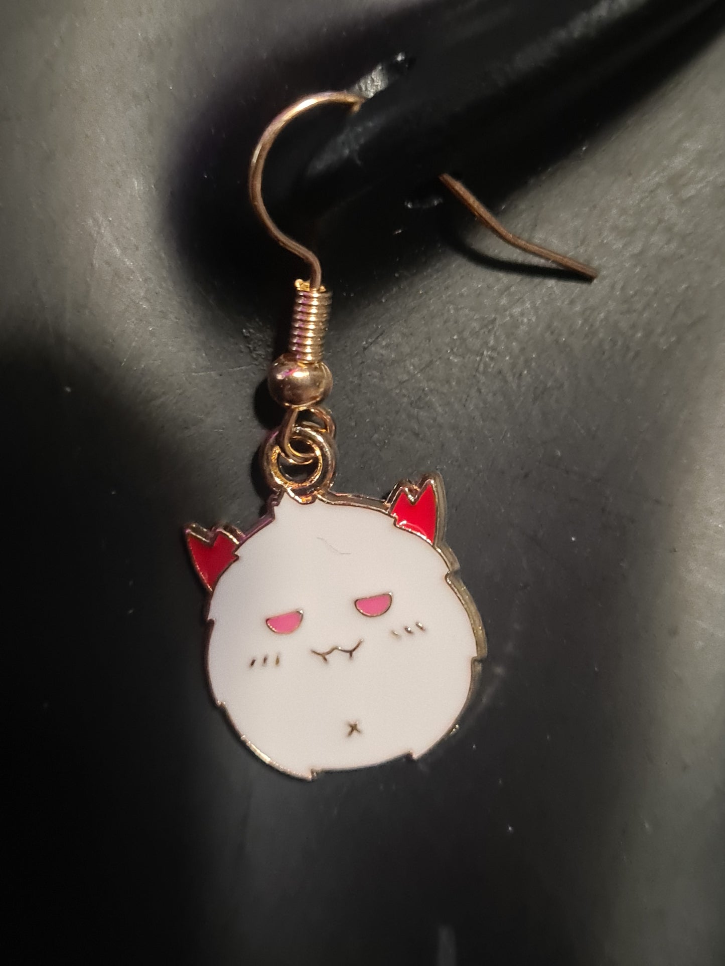 Devil cat earrings