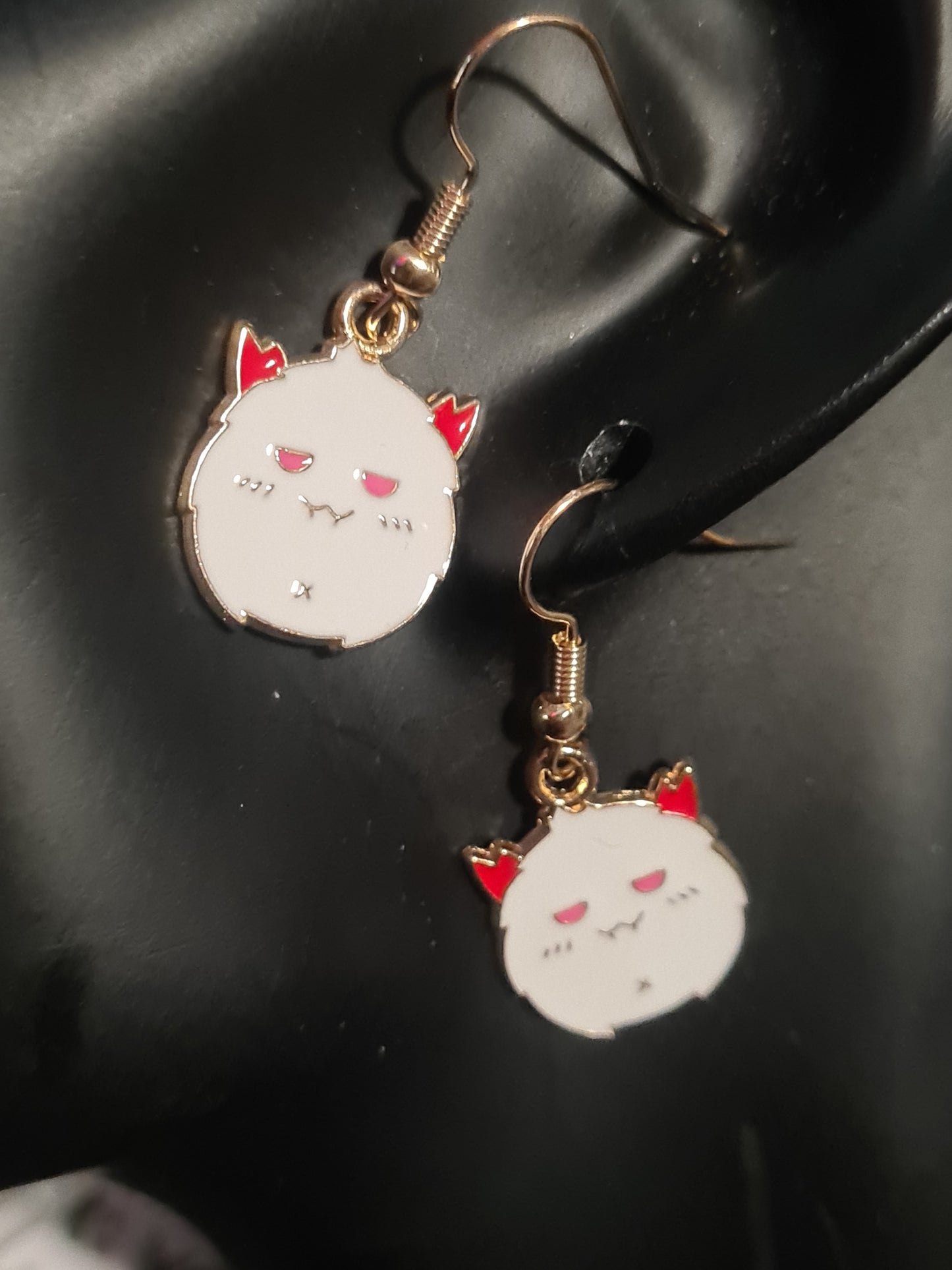 Devil cat earrings