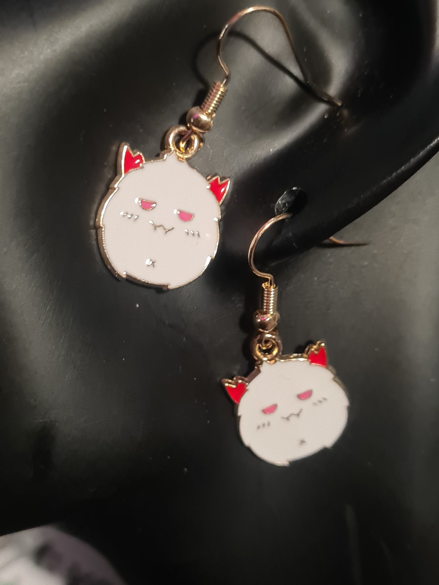 Devil cat earrings