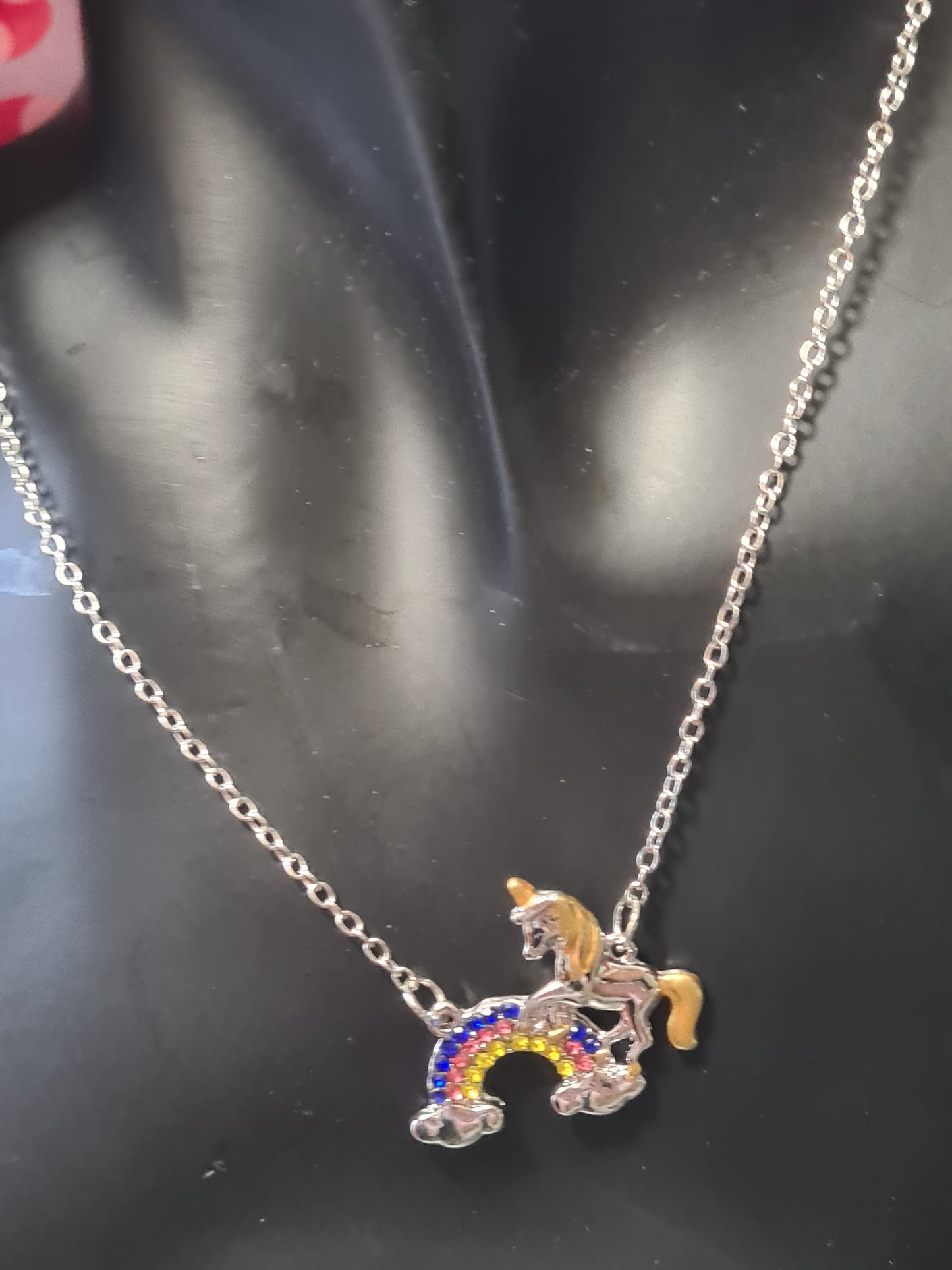 Rainbow unicorn neckline