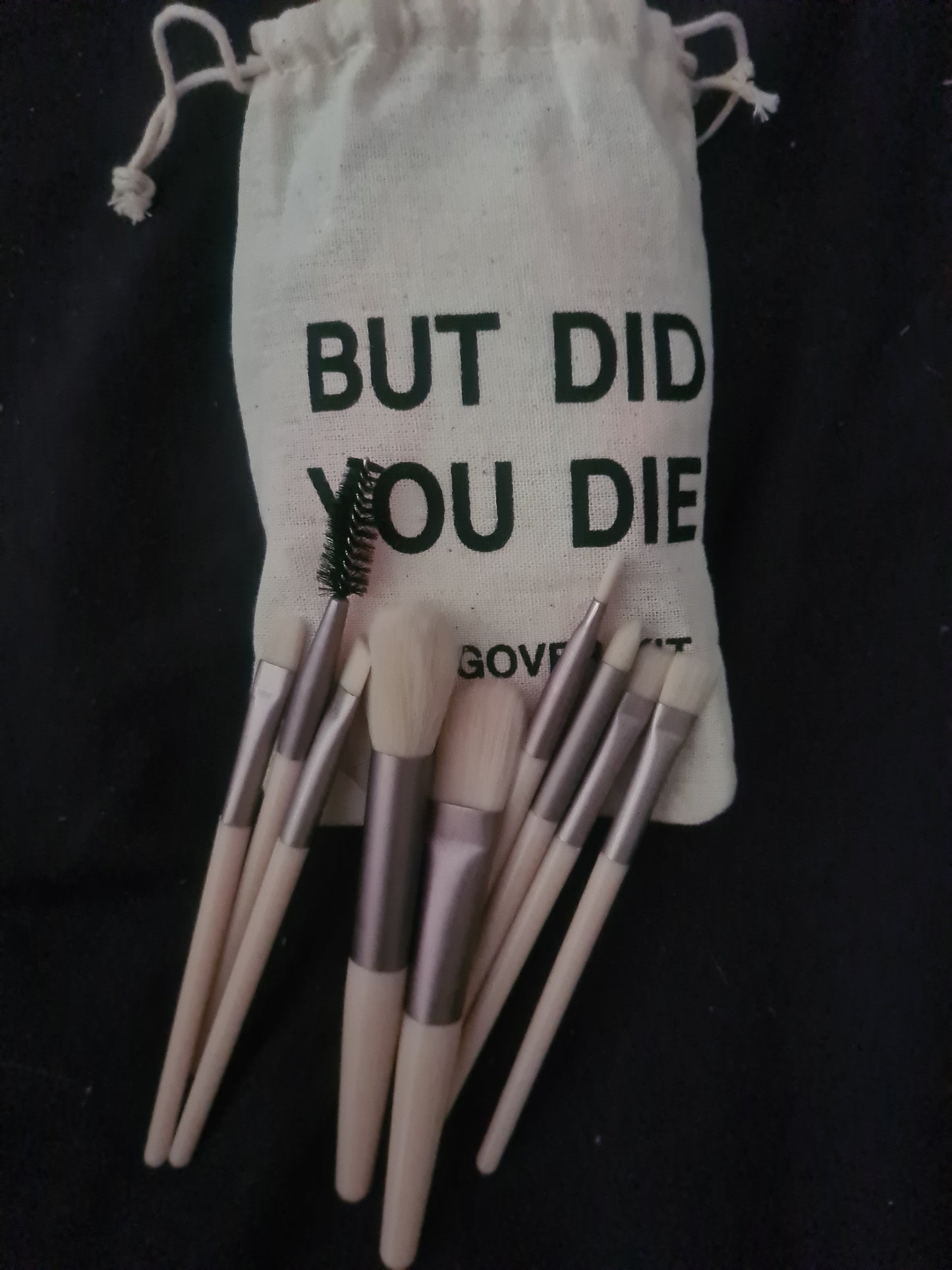 But die you die hangover make up brush travel set