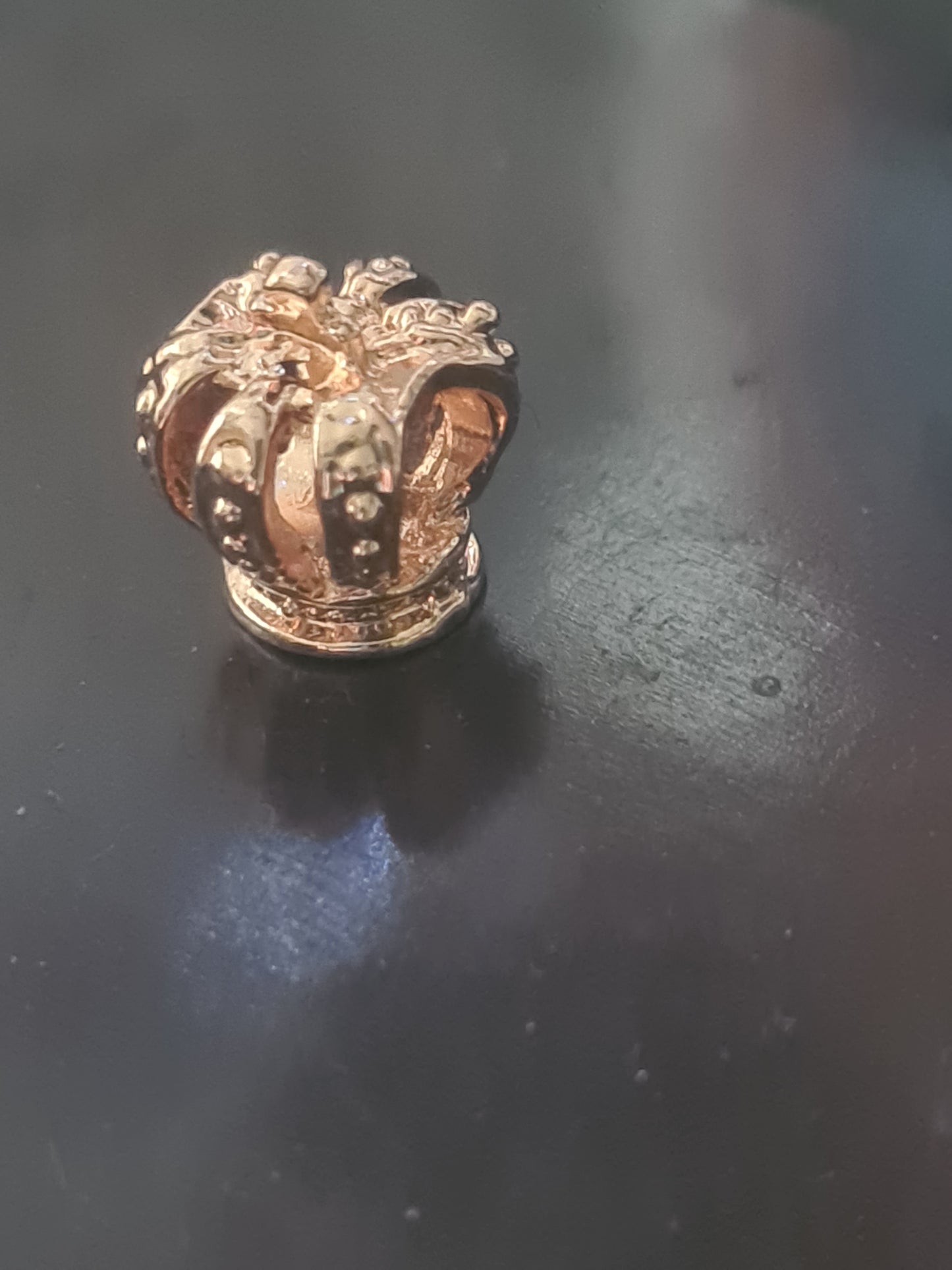 Rose gold crown charm