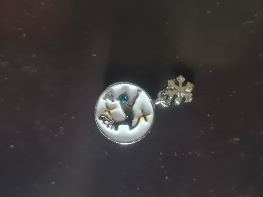 White reindeer charm