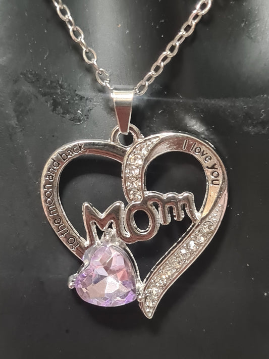 Mom i love you to the moon and back necklace