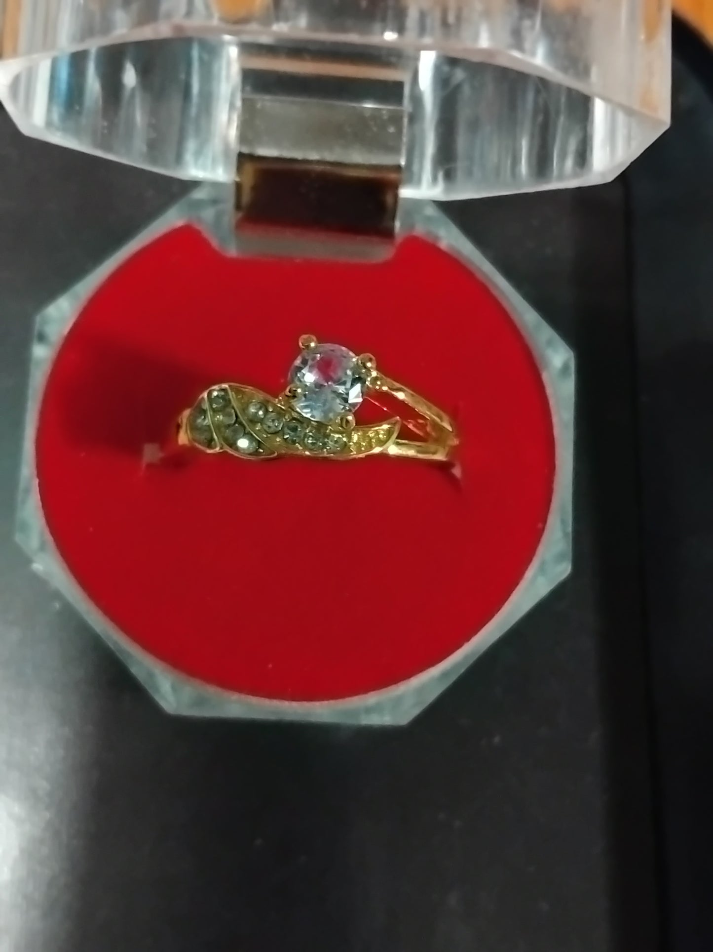 Single gem wing ring