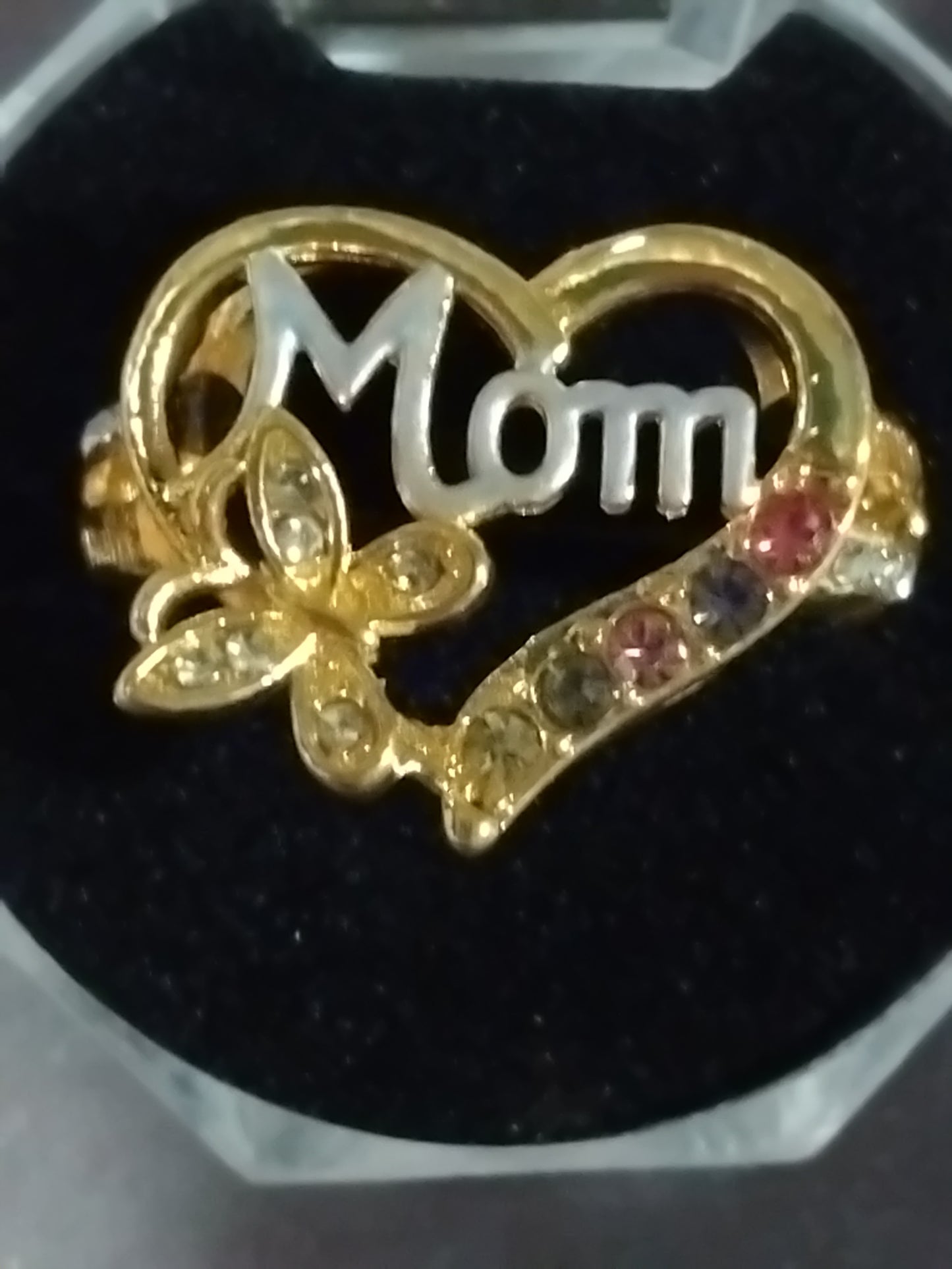 Mum coloured gem ring