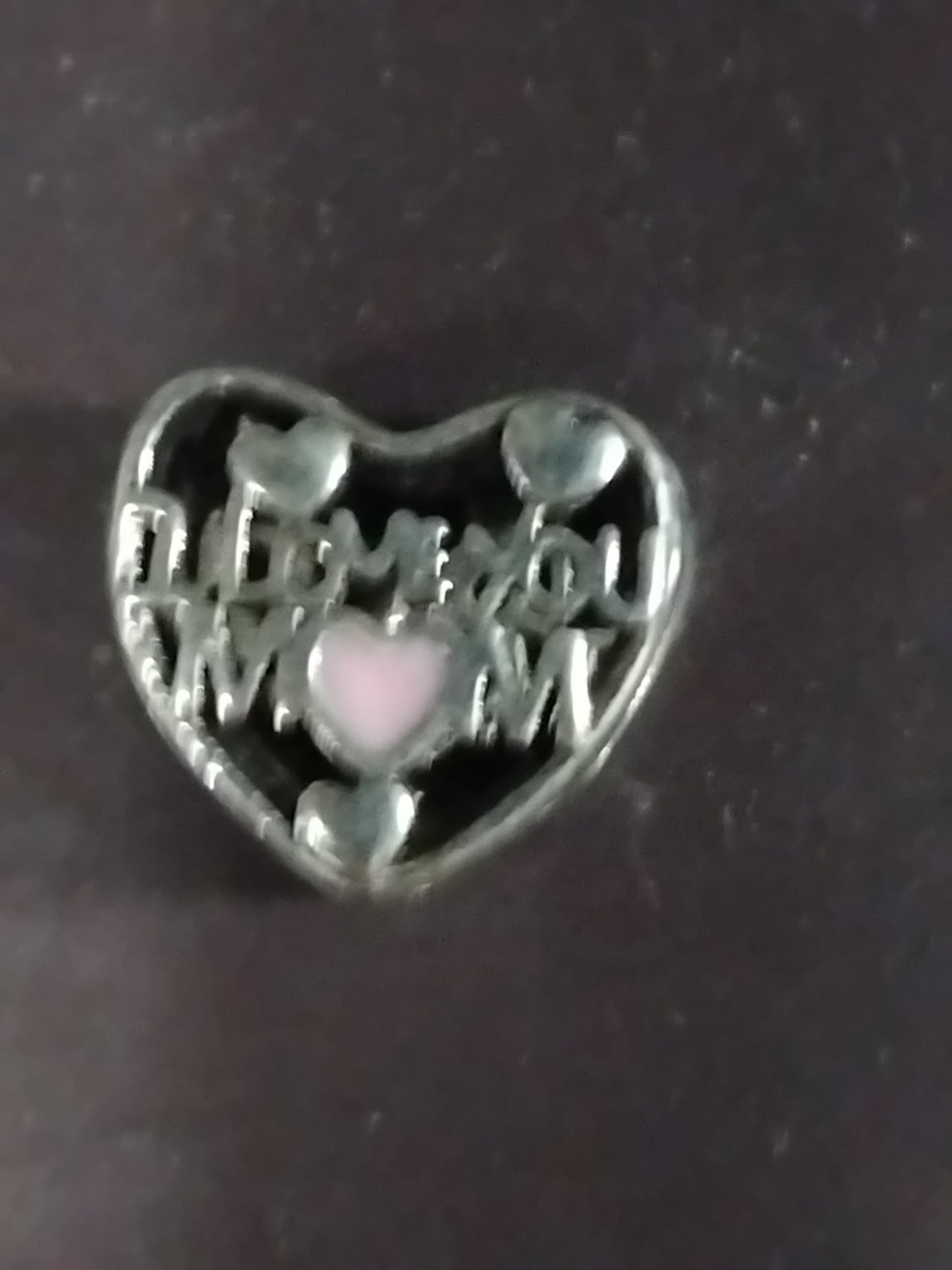 I love you mum heart charm