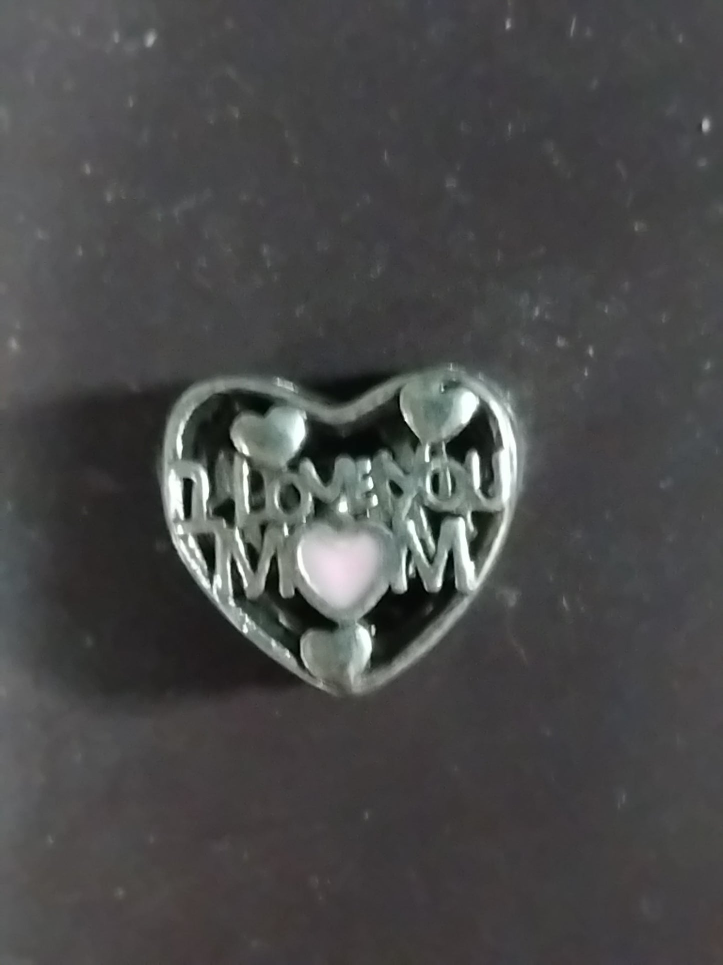 I love you mum heart charm