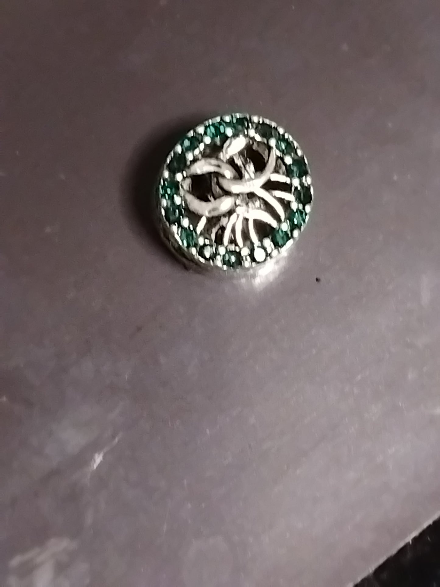 Green family tree charm