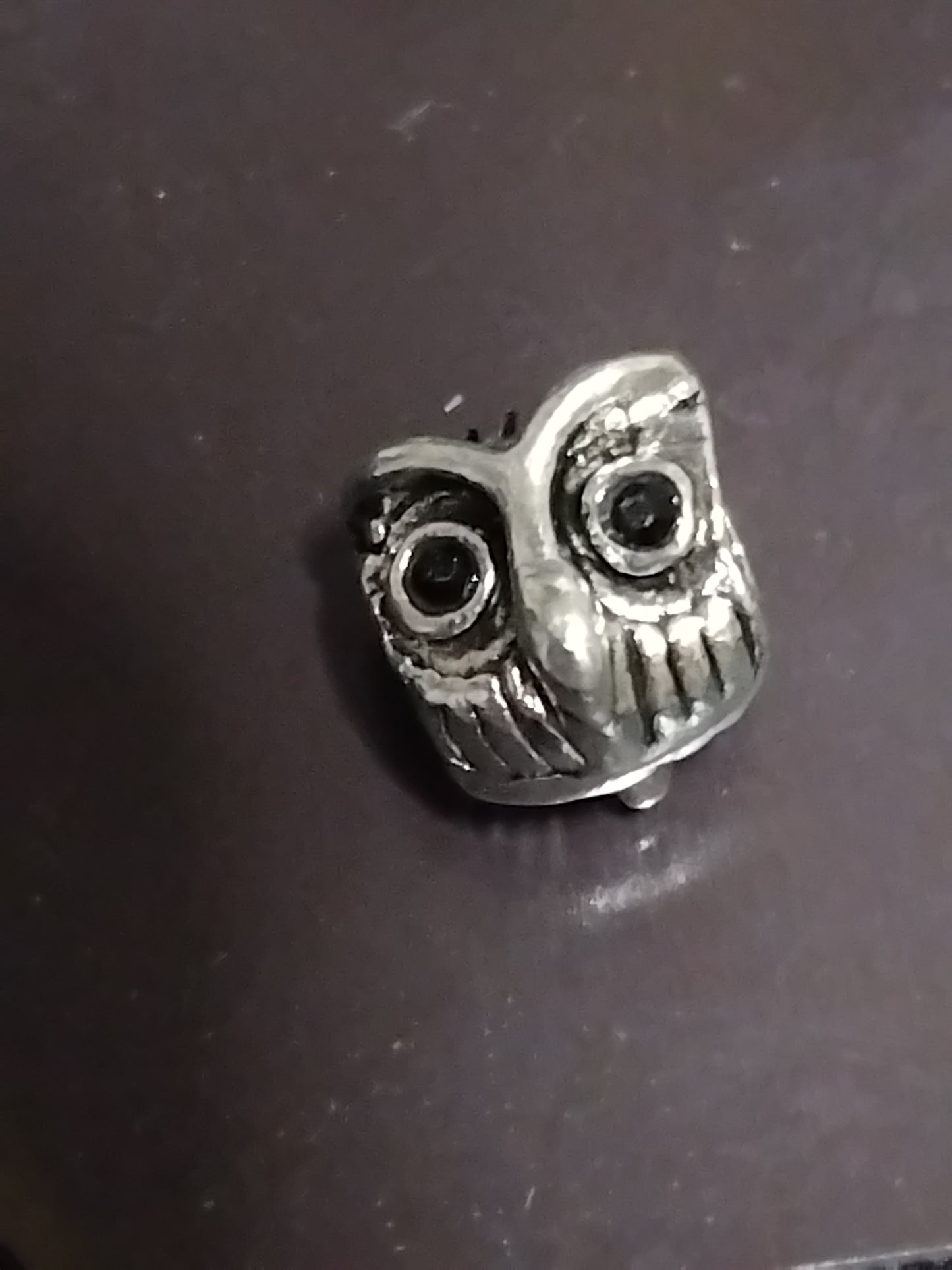 Black eyed owl charm