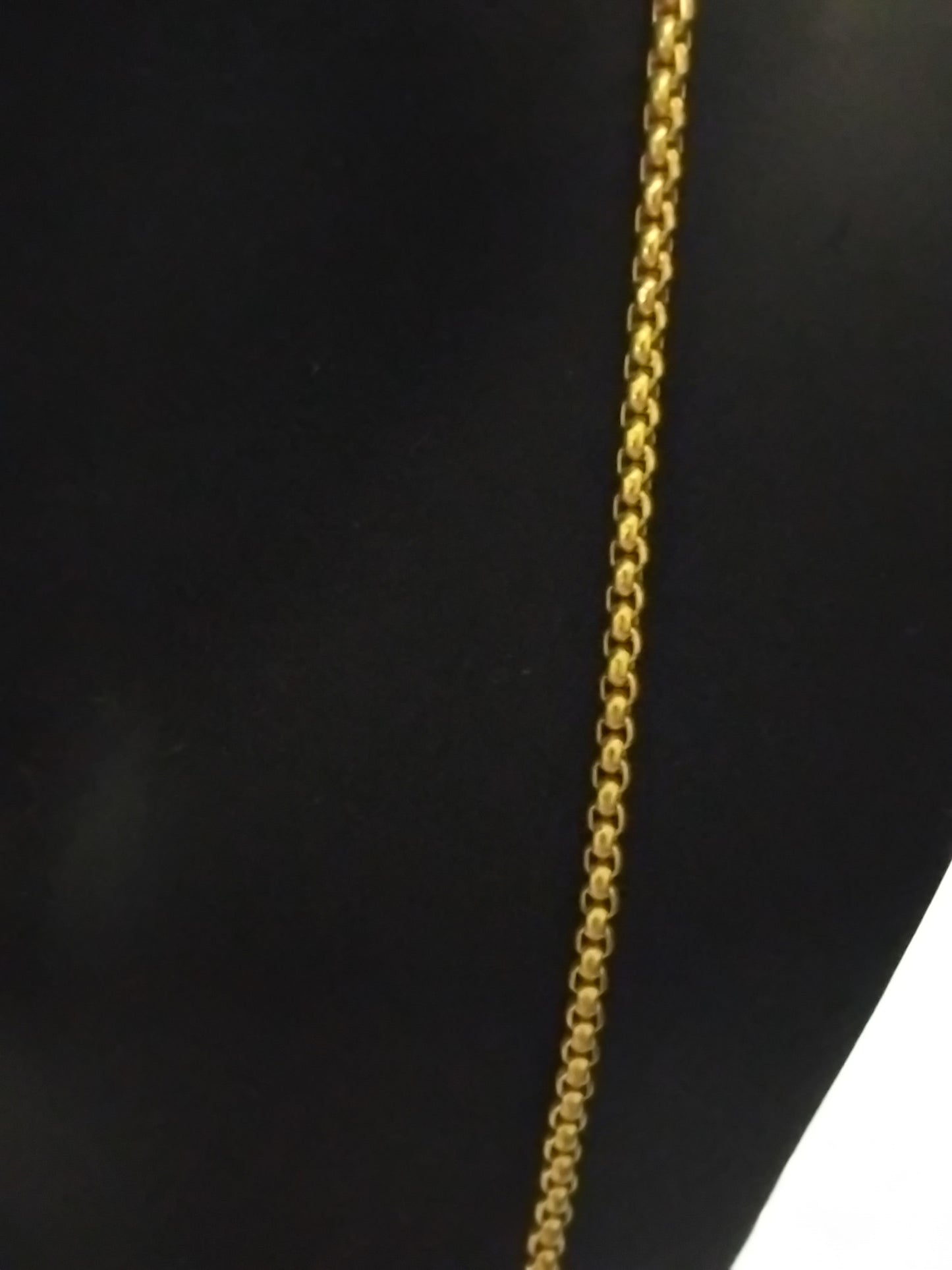 30 inch gold plated chain with large pendant