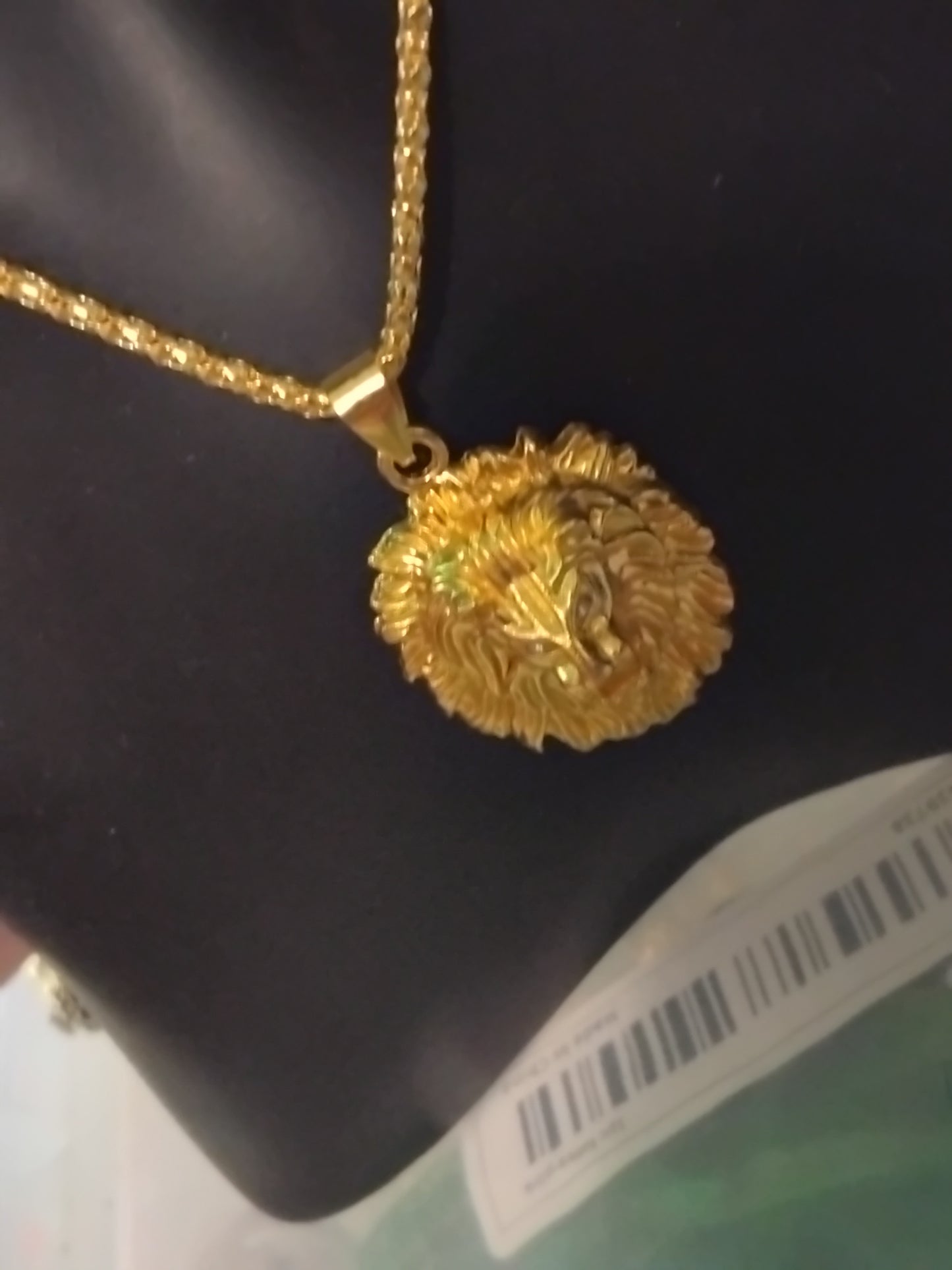 30 inch gold plated chain with large pendant