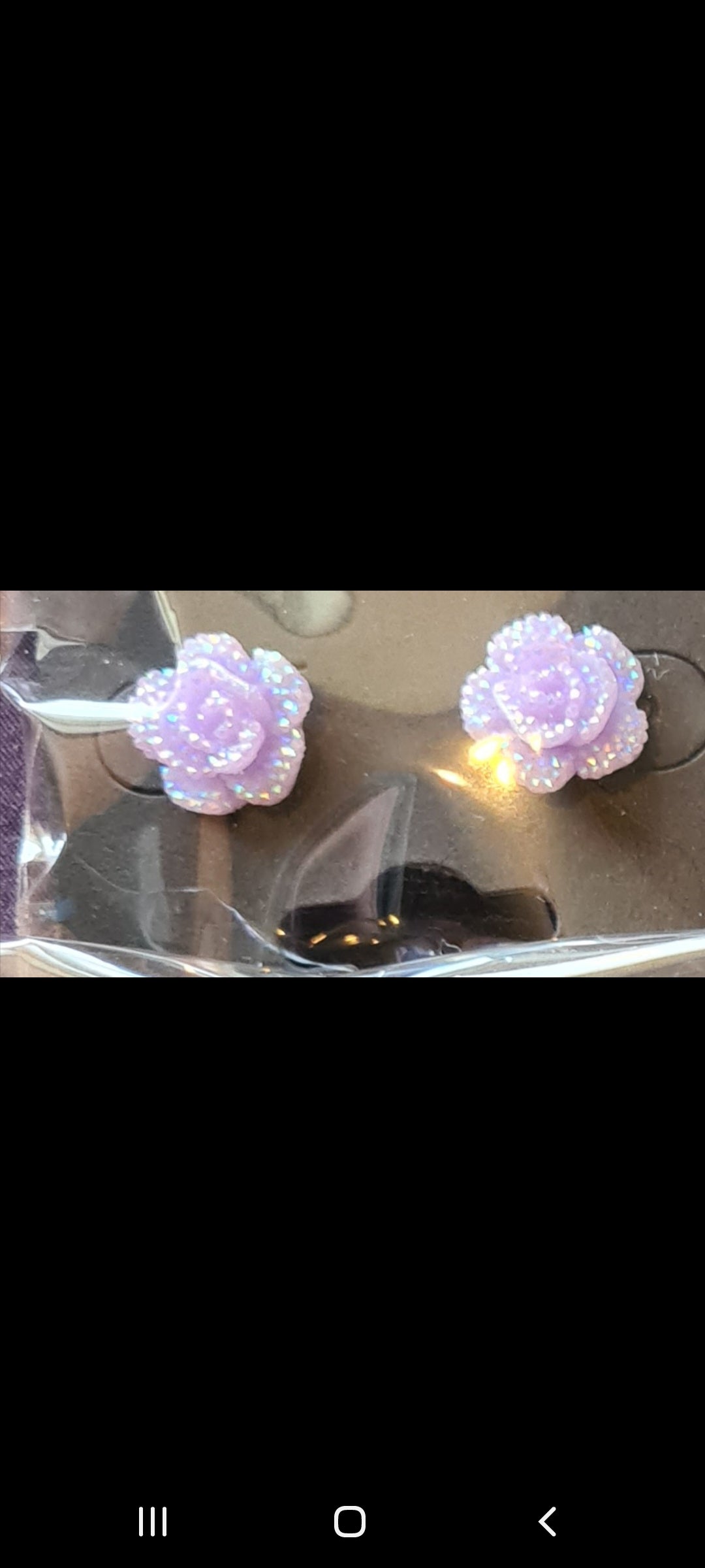 Sparkly flower earrings