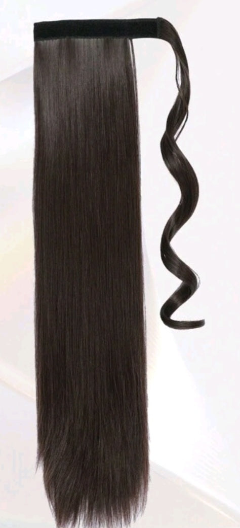 Black tye round hair extensions