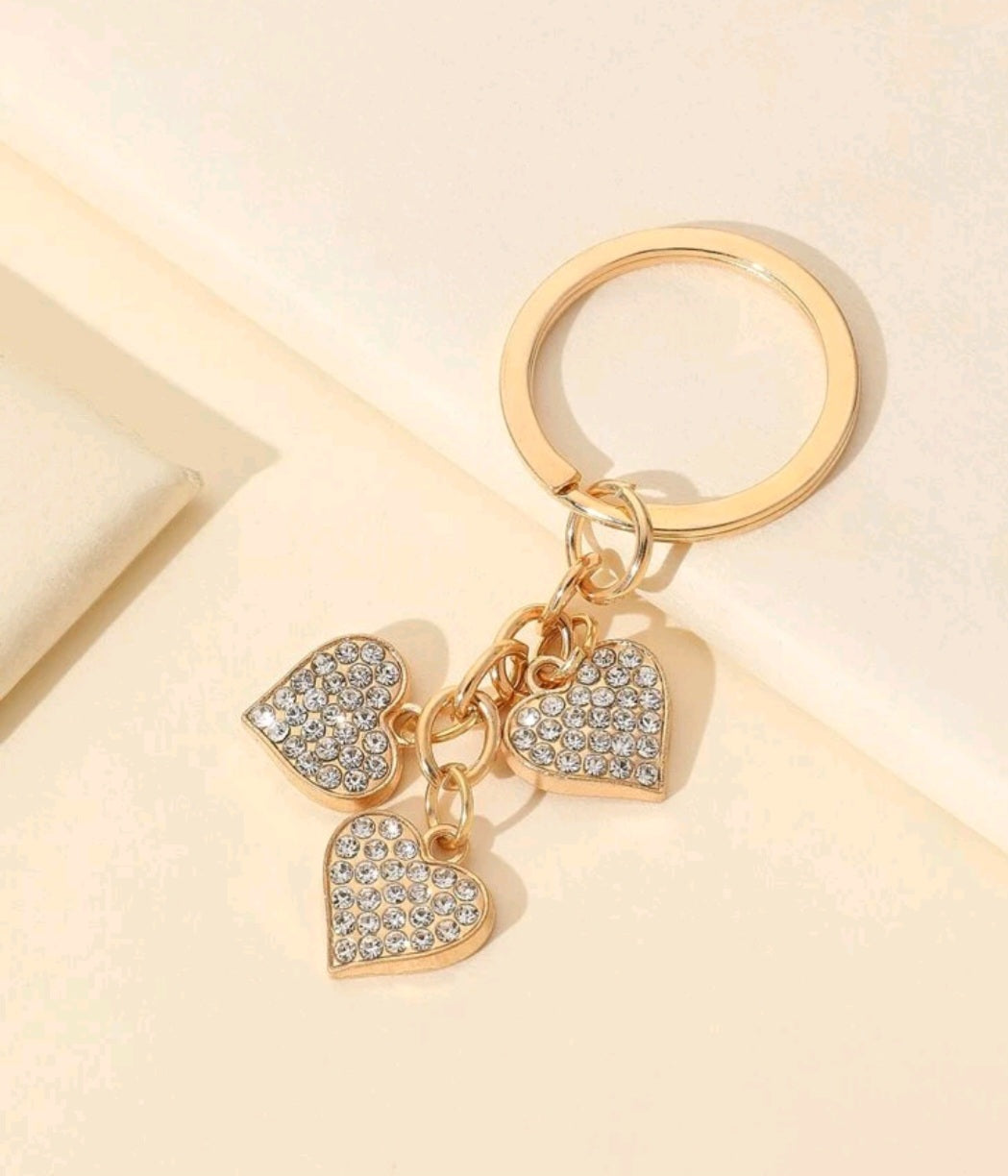 Gold heart keyring