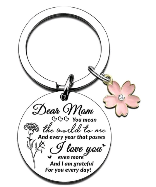 Mum flower keyring