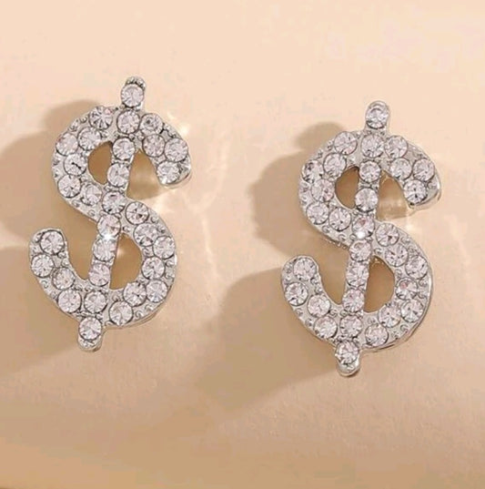 Dolla sign earrings