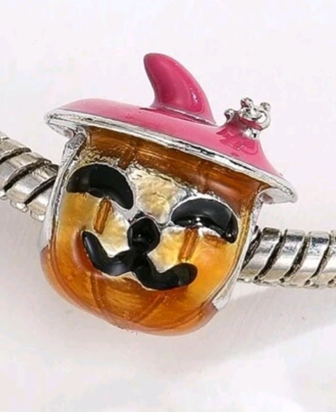 Pumpkin hat bracelet charm