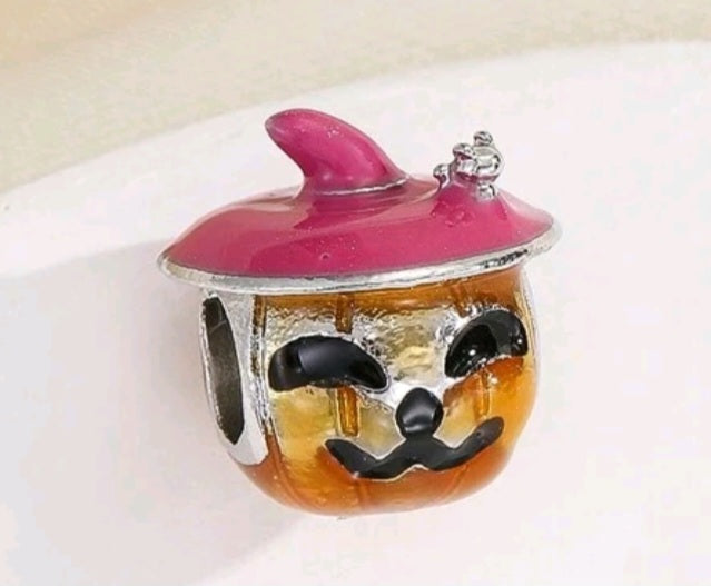 Pumpkin hat bracelet charm