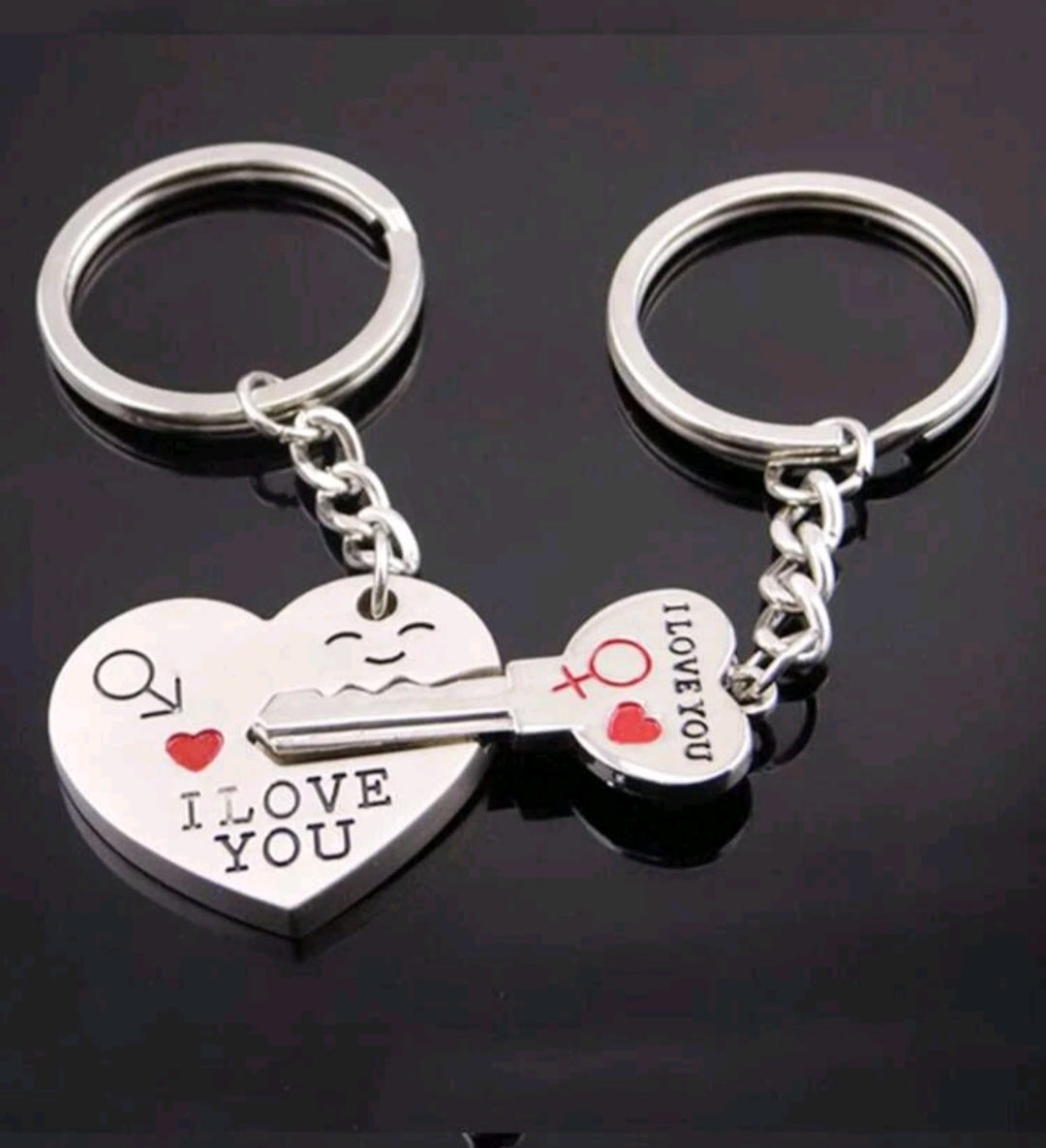 2 pieces heart and lock