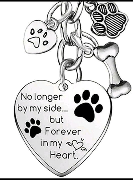 Dog memorial keyring