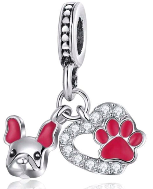 French bulldog pink charm