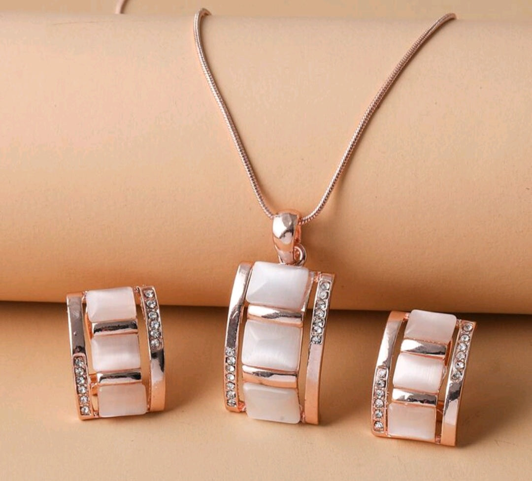 3 piece rose gold set